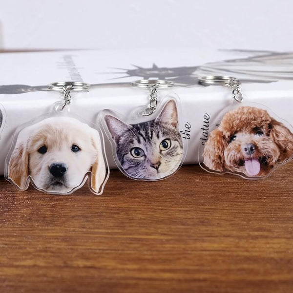 Customized pet keychain with cats