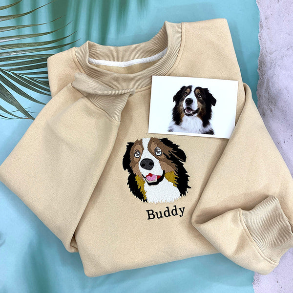 Pet Personalized Portrait Embroidered Sweatshirt